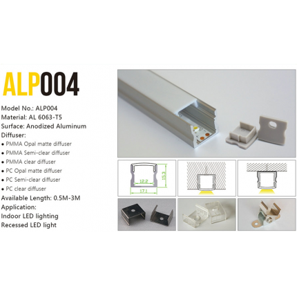 LED profile ALP004 for Recessed light