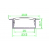 LED profile ALP013 for Recessed light