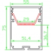 Aluminum LED profile for  Suspended or Surface Mounted FL-ALP056