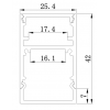 ALP108 1inch Aluminium LED profile For Surface or Pendent light