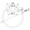 FL-T40 LED Profile for Pendent   